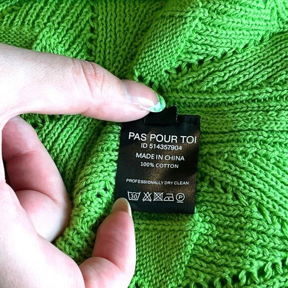 NWT DODO BAR OR Size 42 US 4-6 Simmons Dress Green Knit Tassles Maxi Half Sleeve - Picture 13 of 14